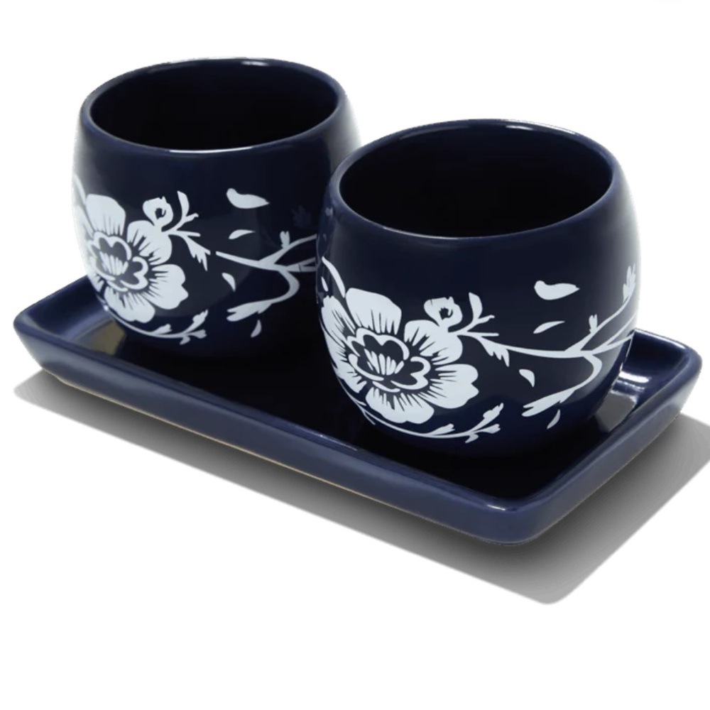 Summer & Rose Navy Ceramic Planters (set of 2)